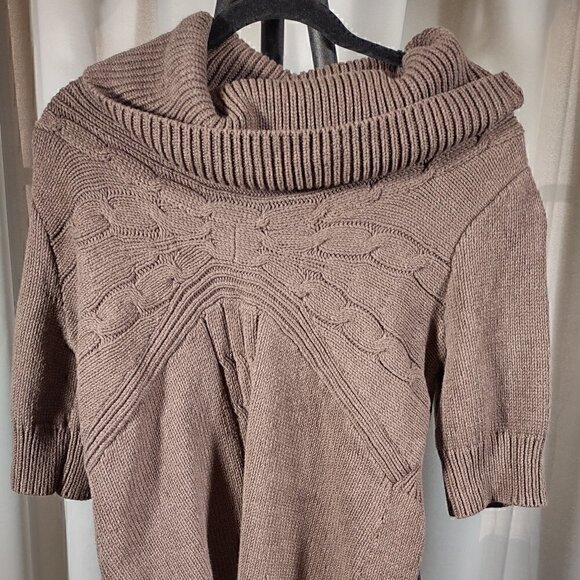 Apt. 9 Women's Cotton Blend Brown Turtleneck Sweater Size Large - Picture 1 of 9